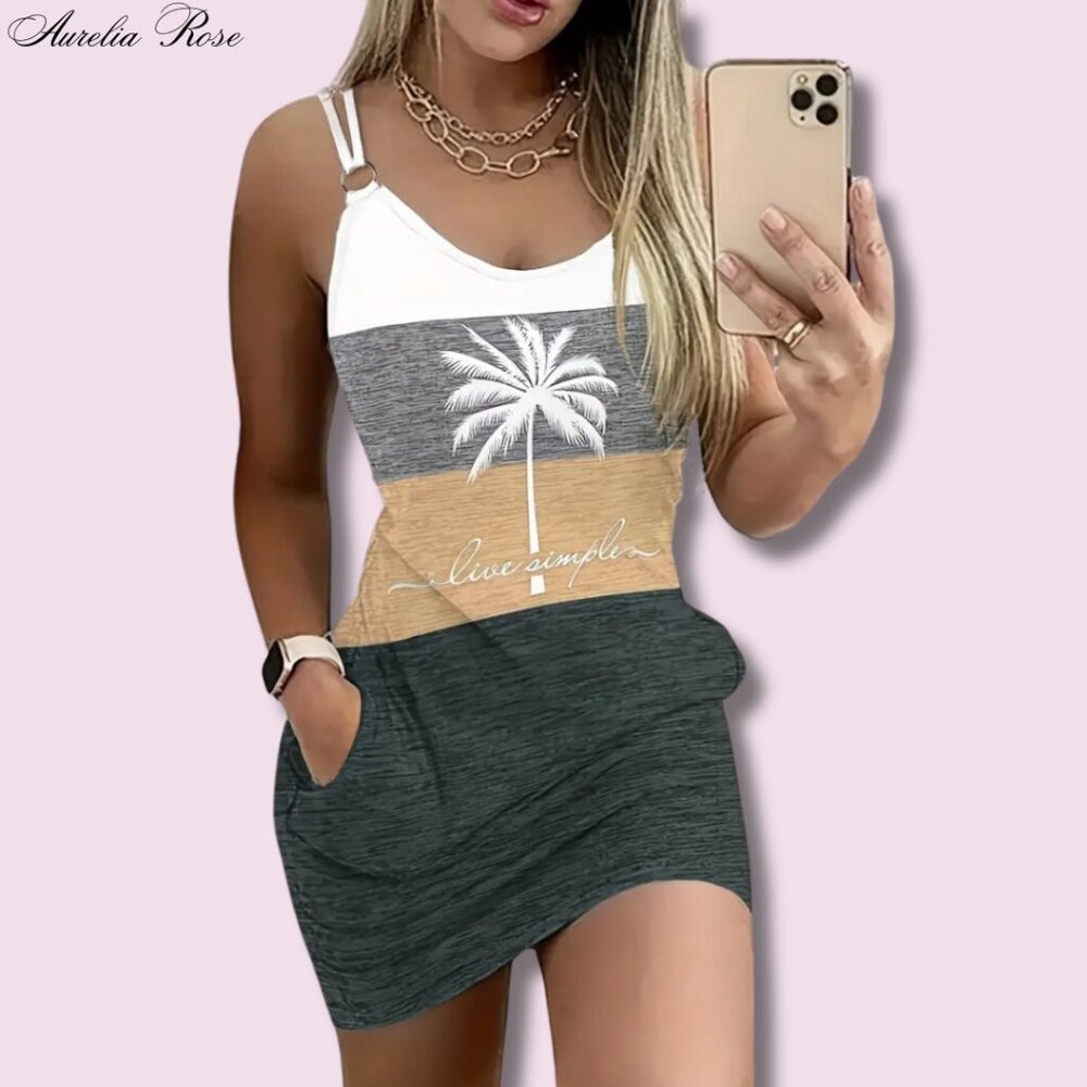🌴 Coconut Tree Cami Dress